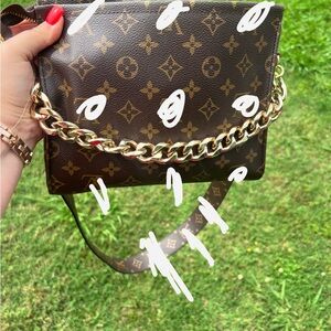 Luxury Brown Designer Chain Bag
